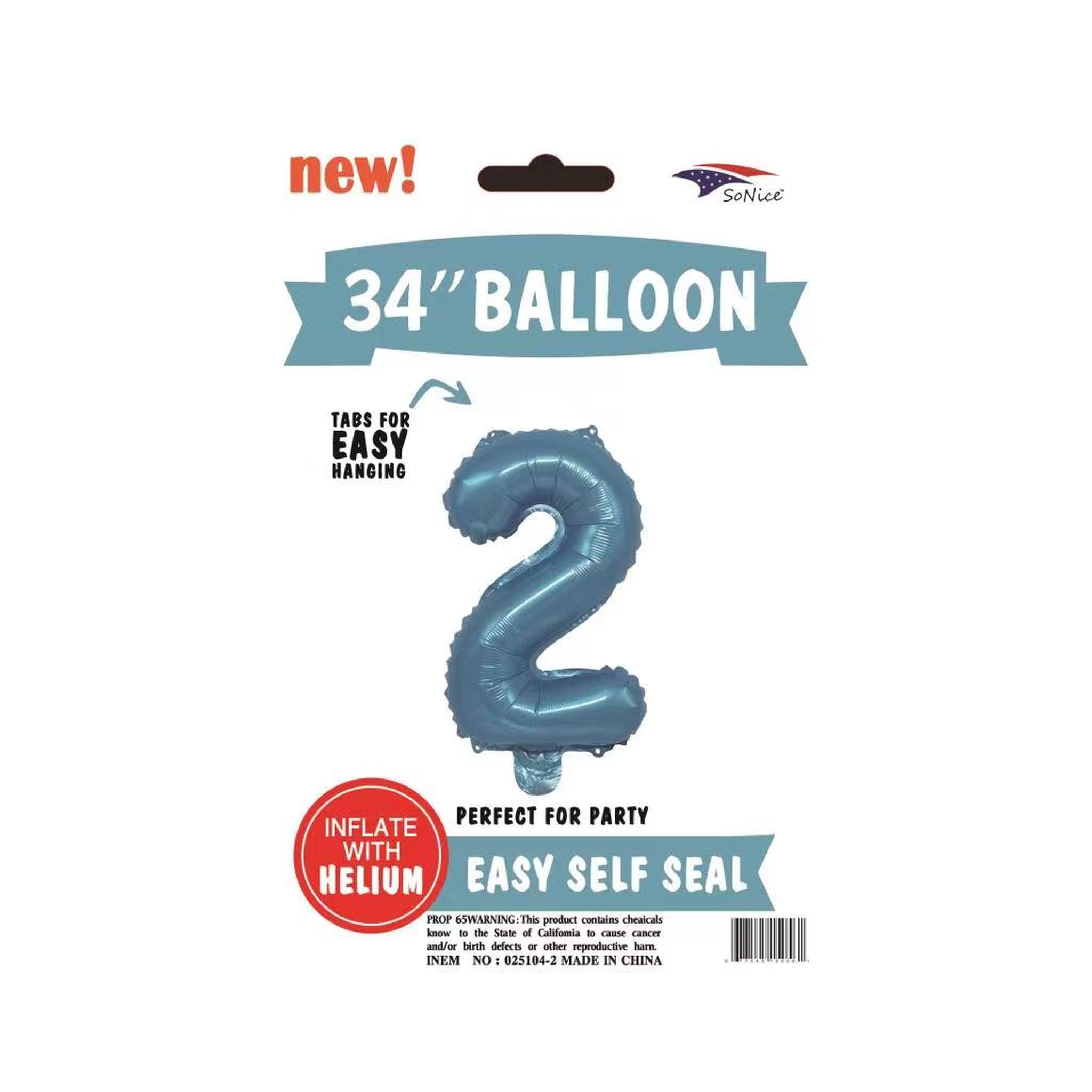 34" Foil Balloon Light Blue #2